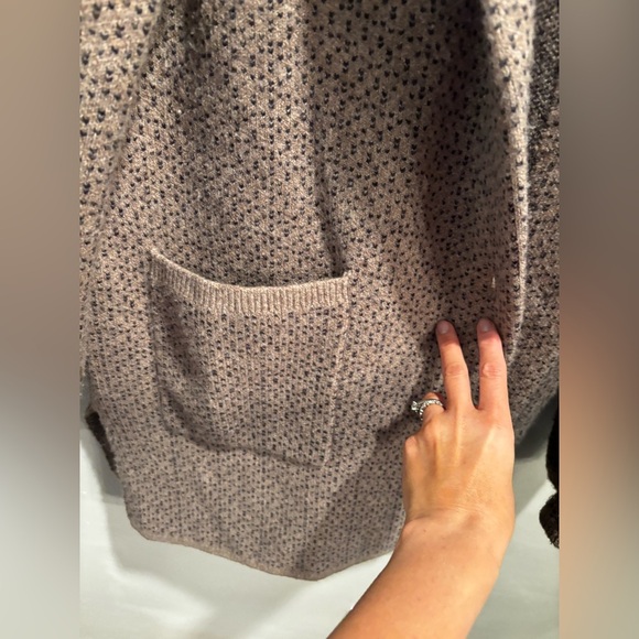 Madewell Brown patterned coat cardigan wool blend warm winter fall cabin core - Picture 10 of 16